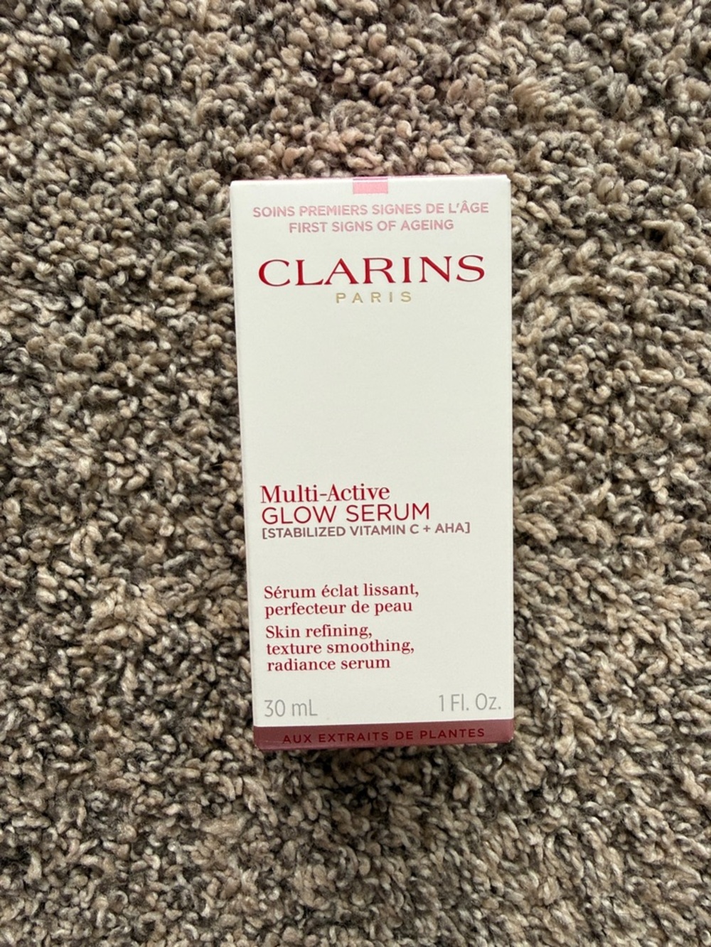 NEW Clarins Multi-Active Glow Serum Stabilized Vitamin C + AHA 1